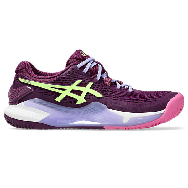 Asics Gel Resolution 9 Padel Deep Mauve/Lime Green - SportSA