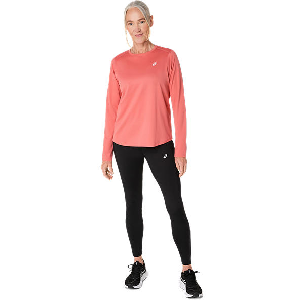 トップス AYK Asics Core LS Top Dark Pink Clay - SportSA
