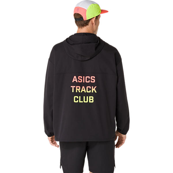 Asics Track Club Relaxed Pullover Jacket Performance Black - SportSA