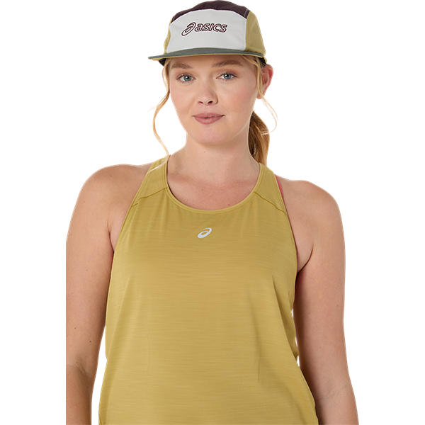 Asics 5 Panel Cap Mantle Green/Dark Currant - SportSA