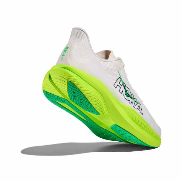 Hoka Mach 6 White/ Neon Lime - SportSA