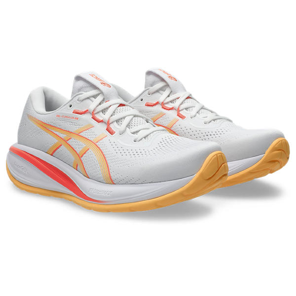 Asics Gel Cumulus 28 White/Orange Glow