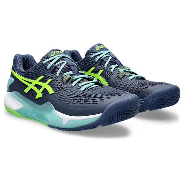 Asics Gel Resolution 9 Padel Thunder Blue/Electric Lime