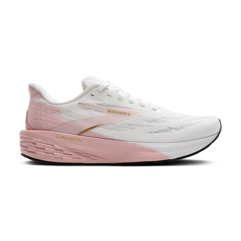 Brooks Launch 11 White/Gold/Pink
