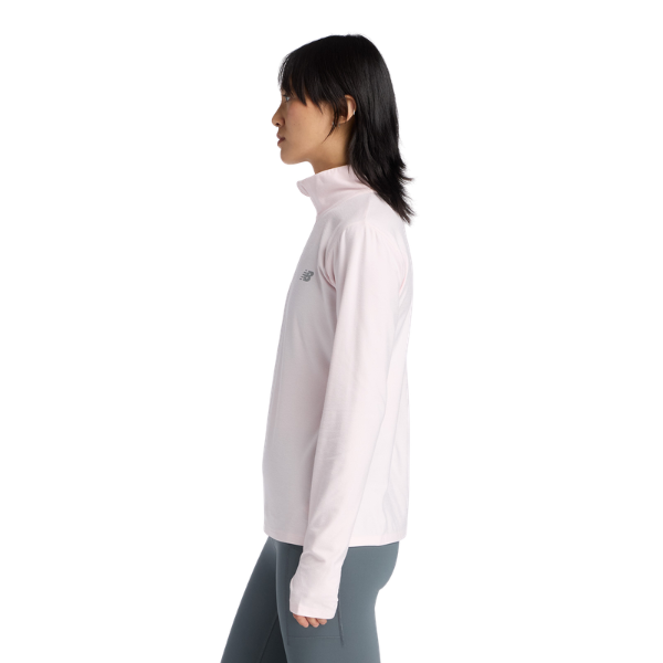 New Balance Sport Essentials Space Dye 1/4 Zip Pink Salt