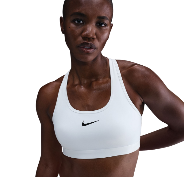 Nike Swoosh Medium-Support Non-Padded Sports Bra White