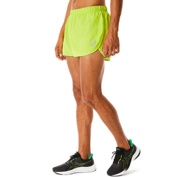 Asics Core Split Shorts Mens Lime Zest