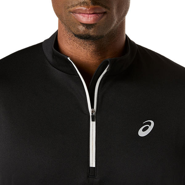 Asics Icon LS 1/2 Zip Performance Black/Cream