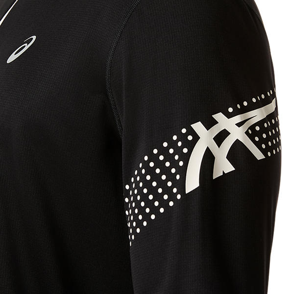 Asics Icon LS 1/2 Zip Performance Black/Cream