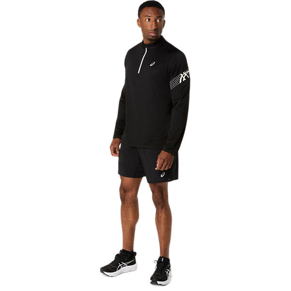 Asics Icon LS 1/2 Zip Performance Black/Cream