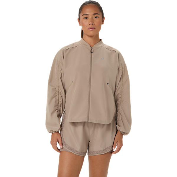 Asics Nagino Run Adjustable Jacket Greige