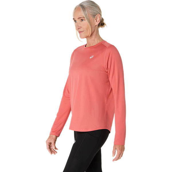 Asics Core LS Top  Dark Pink Clay