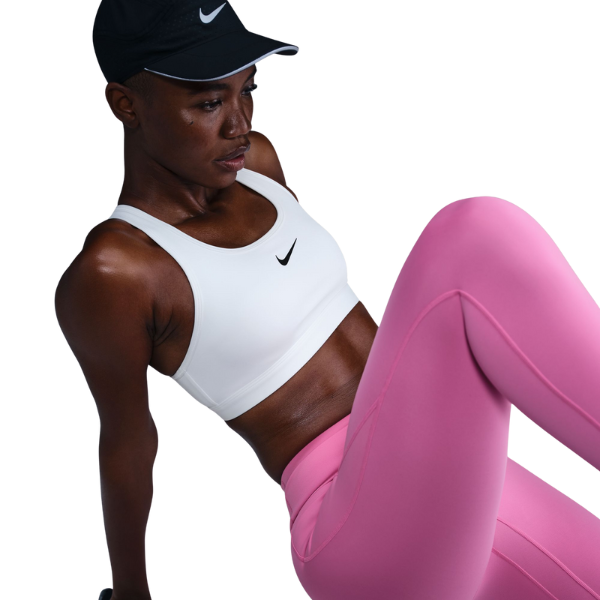Nike Swoosh Medium-Support Non-Padded Sports Bra White