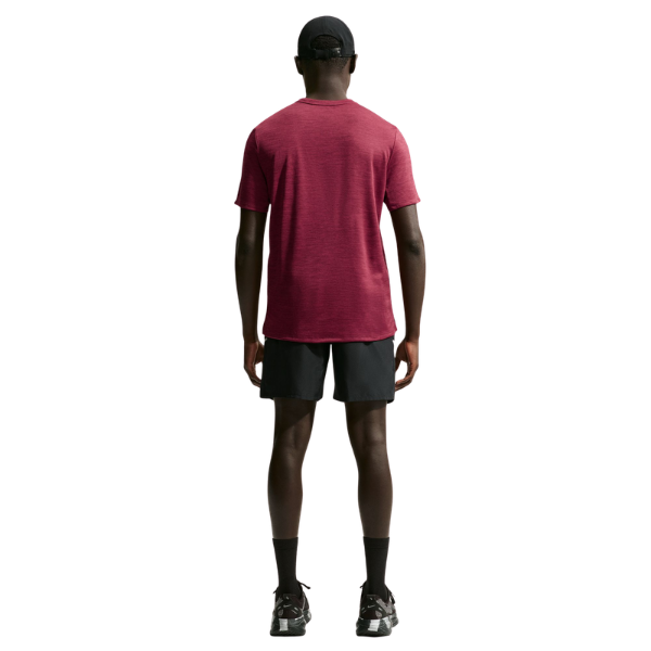 Nike Miler Dri-FIT UV Short-Sleeve Running Top Tough Red/Mystic Dates