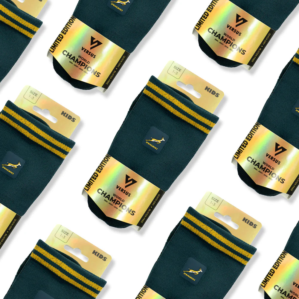 Versus Springboks Rugby KIDS Active Crew Tab Socks