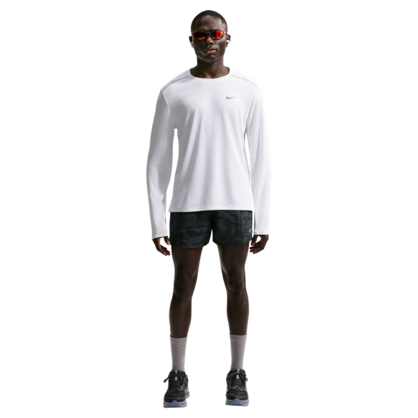 Nike Miler Dri-FIT UV Long Sleeve Running Top White