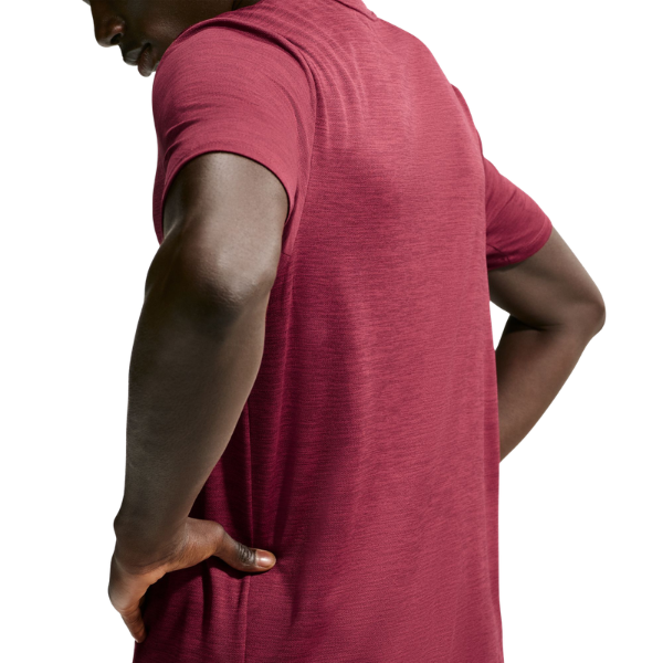 Nike Miler Dri-FIT UV Short-Sleeve Running Top Tough Red/Mystic Dates