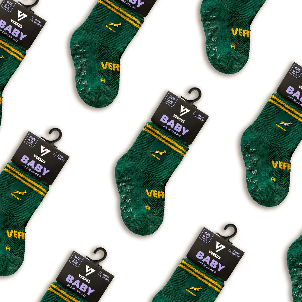 Versus Springboks Anti-Slip Baby Socks