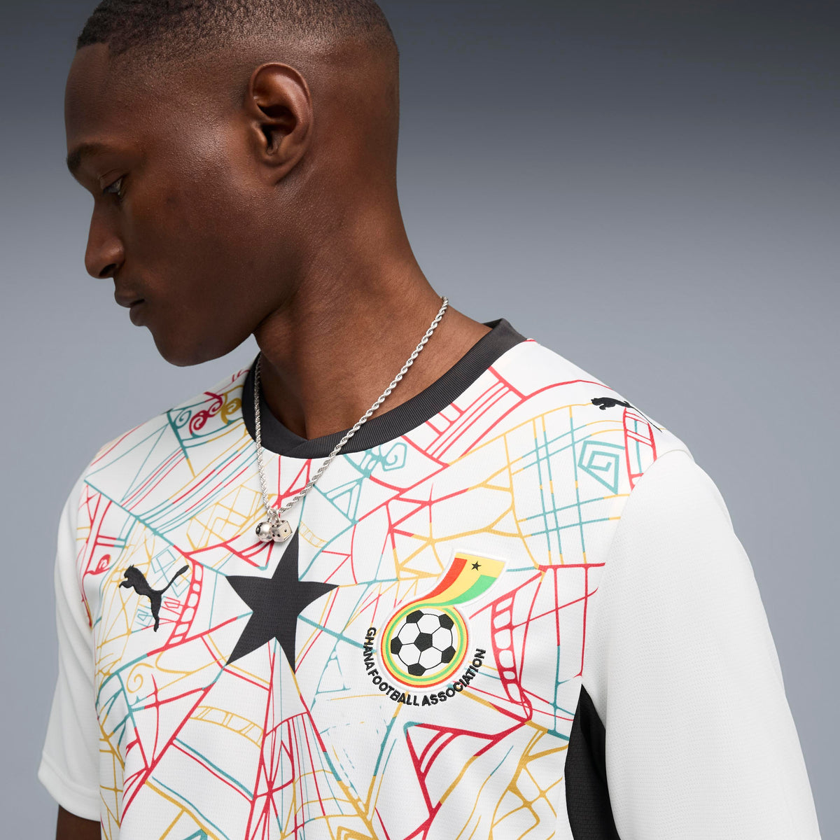 Puma Ghana 26 Home Jersey White/Red - SportSA