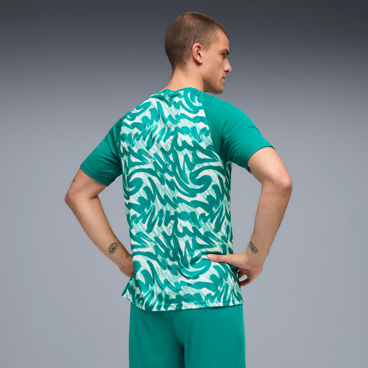 Puma Portugal 26 Warm Up Jersey Green Lagoon