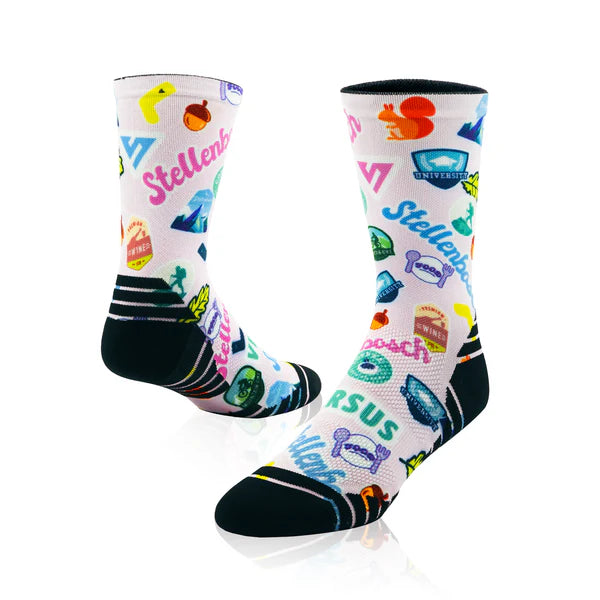 Versus Stellenbosch Stickers Active Crew Socks