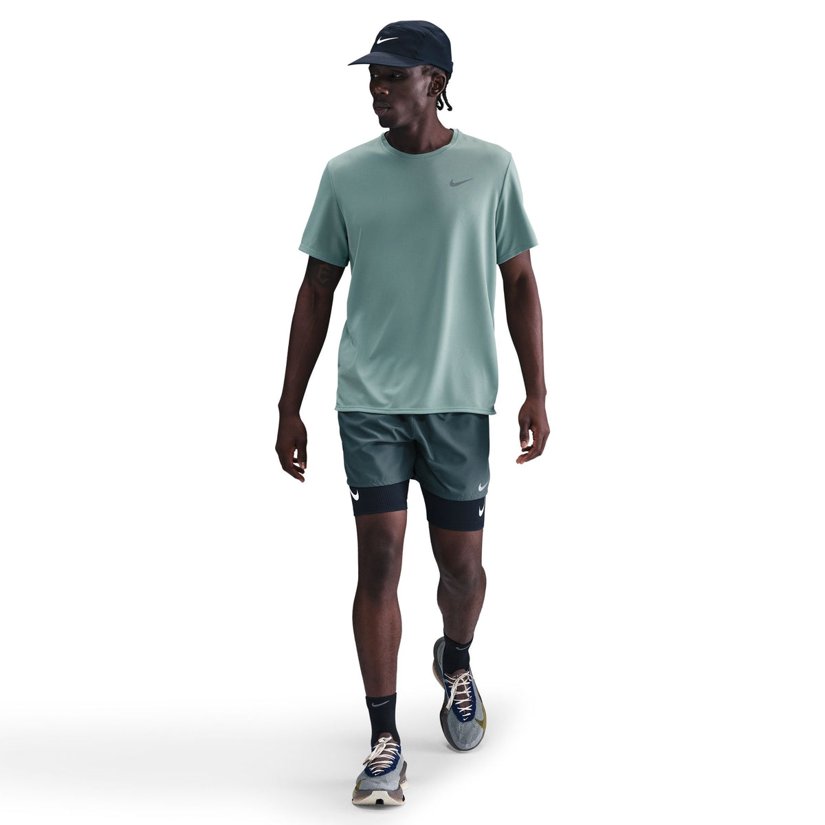 Nike Miler Dri-FIT UV Short-Sleeve Running Top Cannon