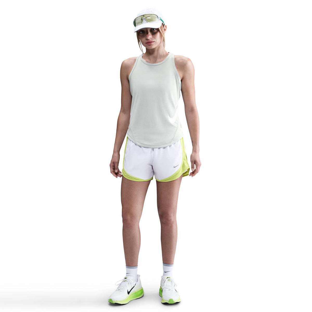 Nike Tempo Swoosh Run Dri-FIT Running Tank Top Light Silver/White