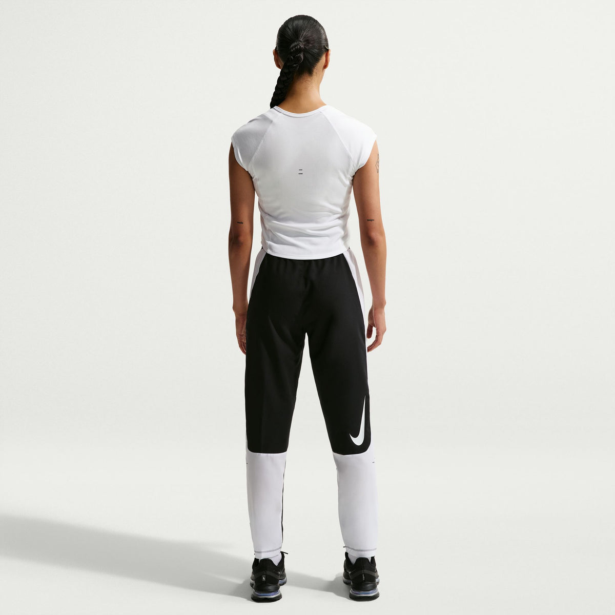 Nike Tempo Swoosh Dri-FIT Cap-Sleeve Running Top White