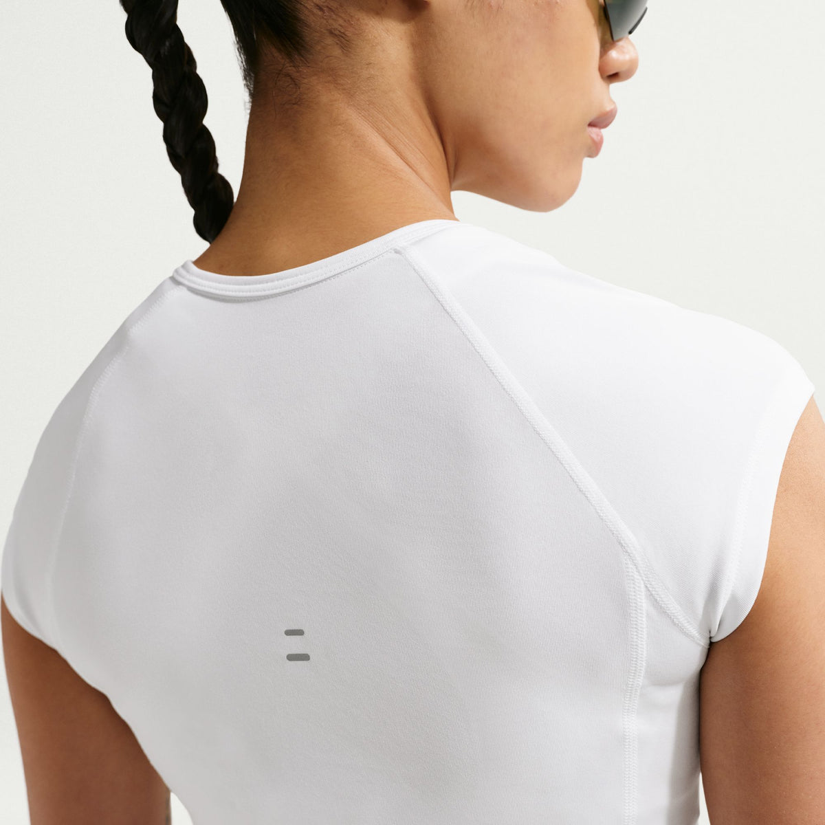 Nike Tempo Swoosh Dri-FIT Cap-Sleeve Running Top White