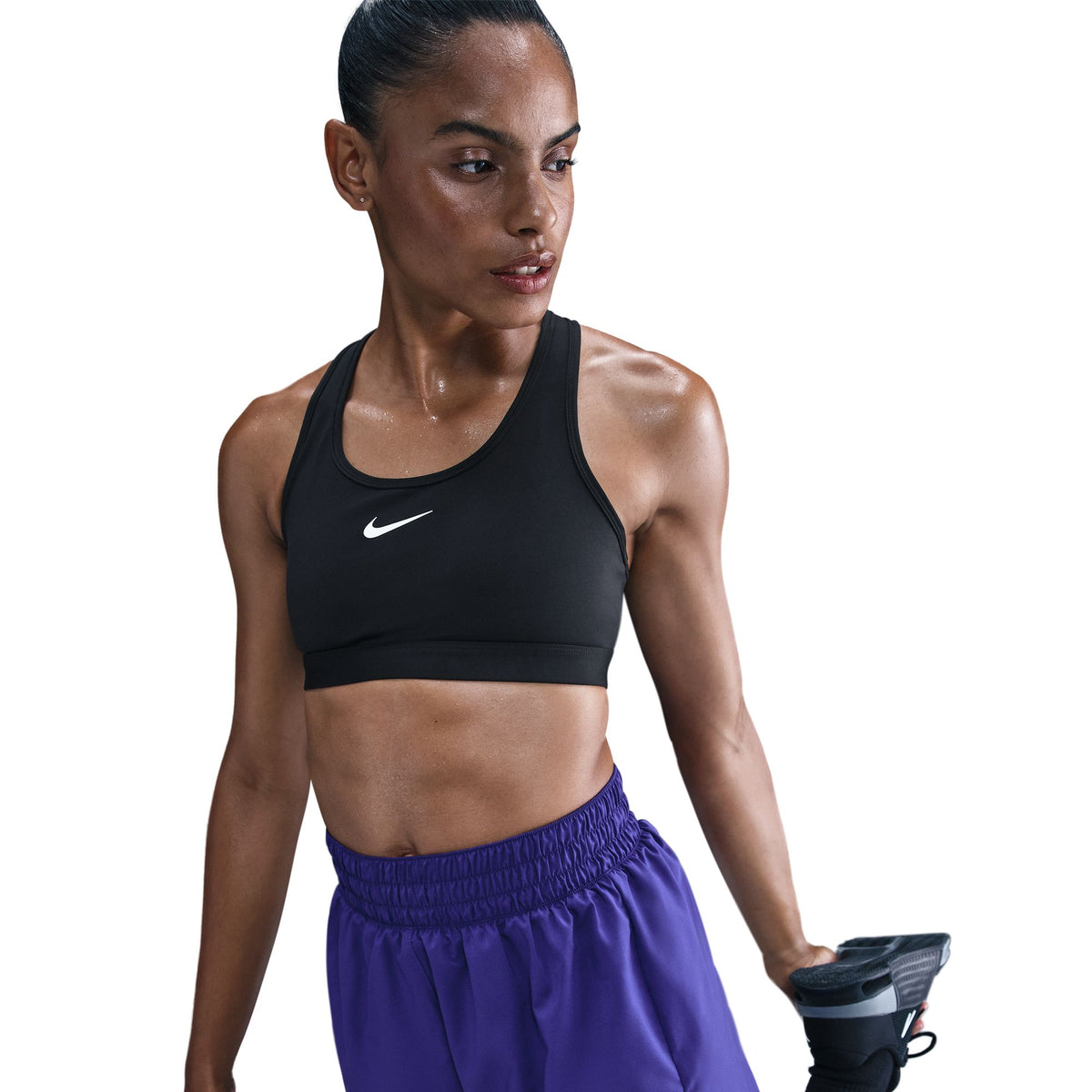 Nike Swoosh Medium-Support Unpadded Bra Black