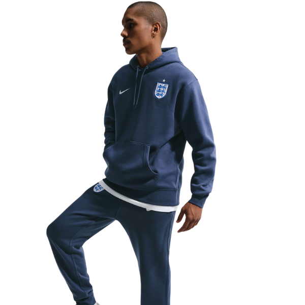 Nike England Club Football Pullover Hoodie Midnight Navy