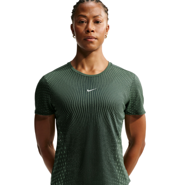 Nike Swift Aero-FIT Short-Sleeve Running Top Black/Light Green Spark