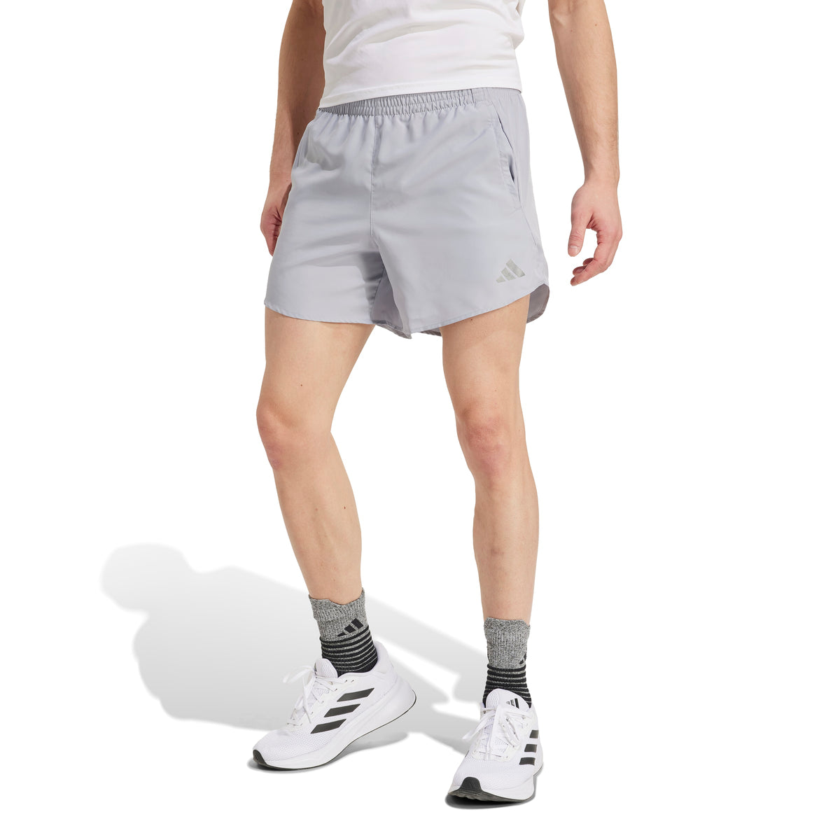 Adidas Run It Shorts Halo Silver