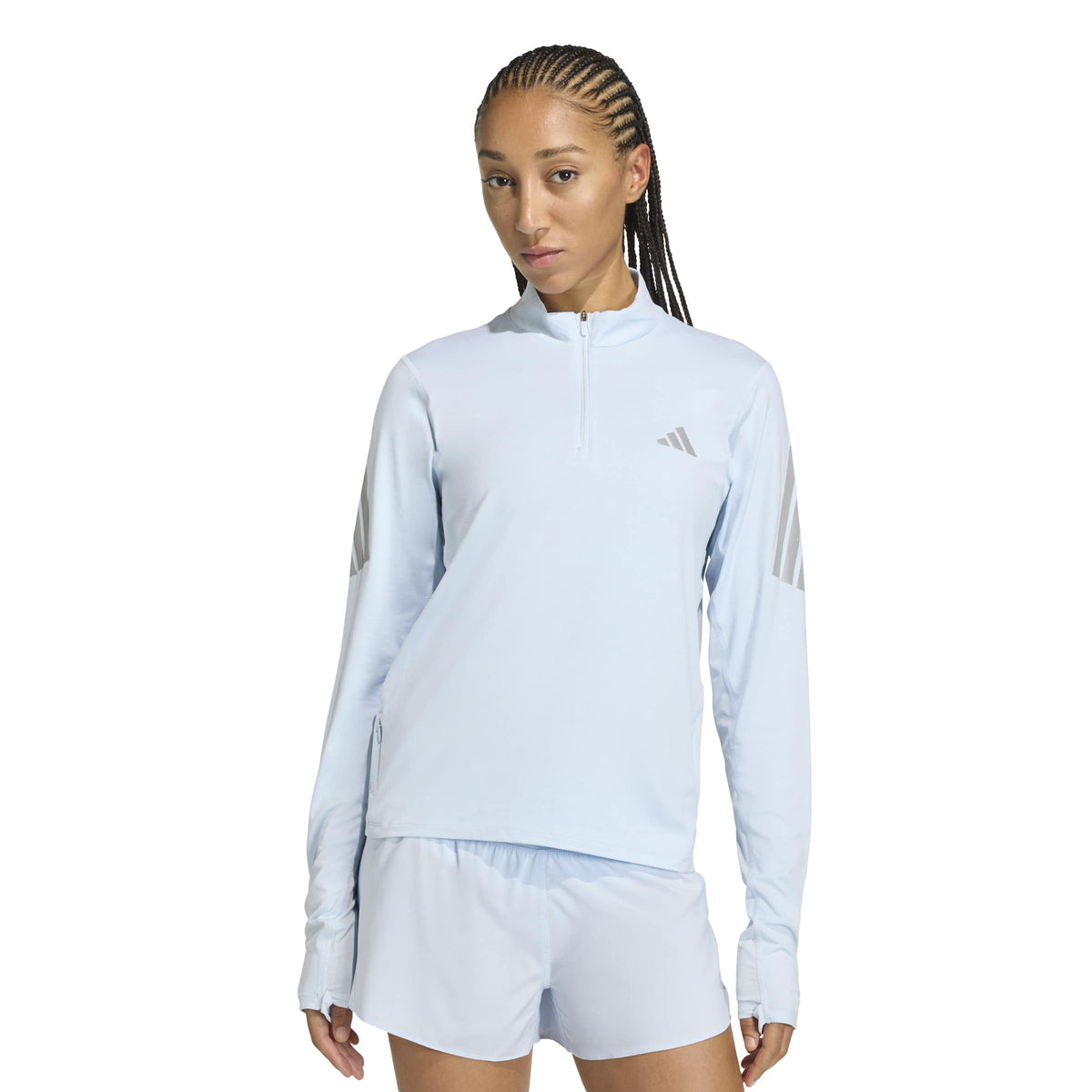 Adidas Running Iconic Half Zip Crystal Sky