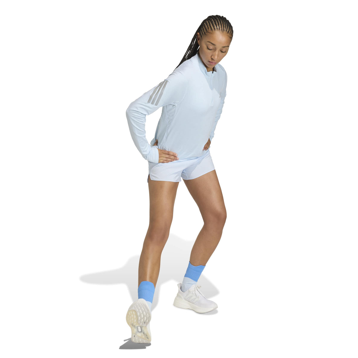 Adidas Running Iconic Half Zip Crystal Sky