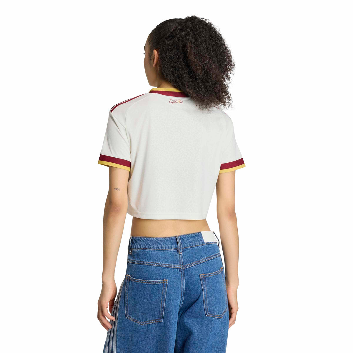Adidas Spain 26 Away Cropped Jersey Off White