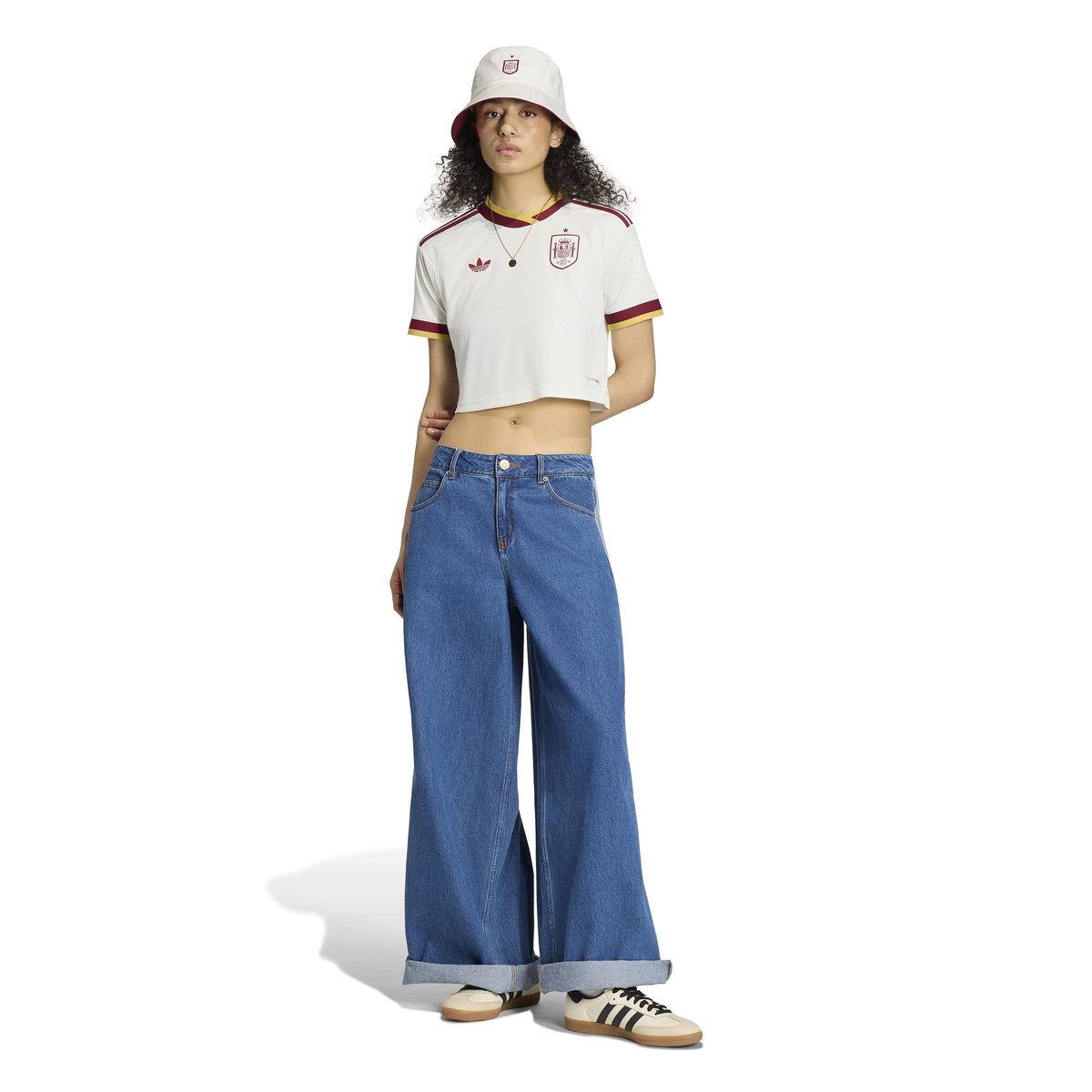 Adidas Spain 26 Away Cropped Jersey Off White