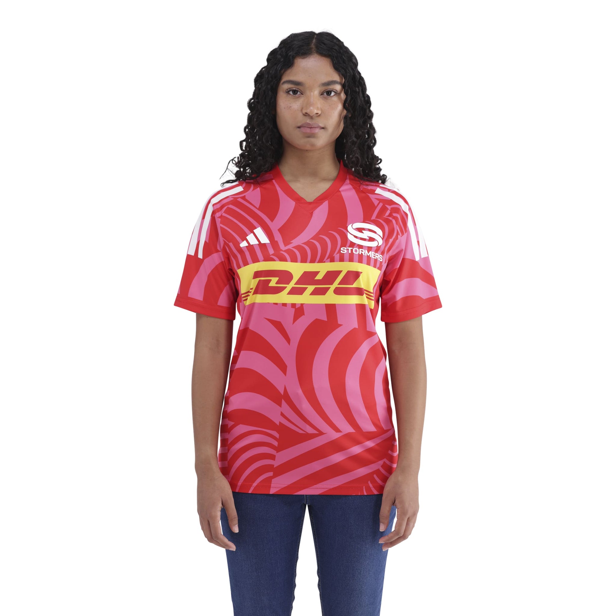 Adidas DHL Stormers Training Jersey Lucid Pink - SportSA