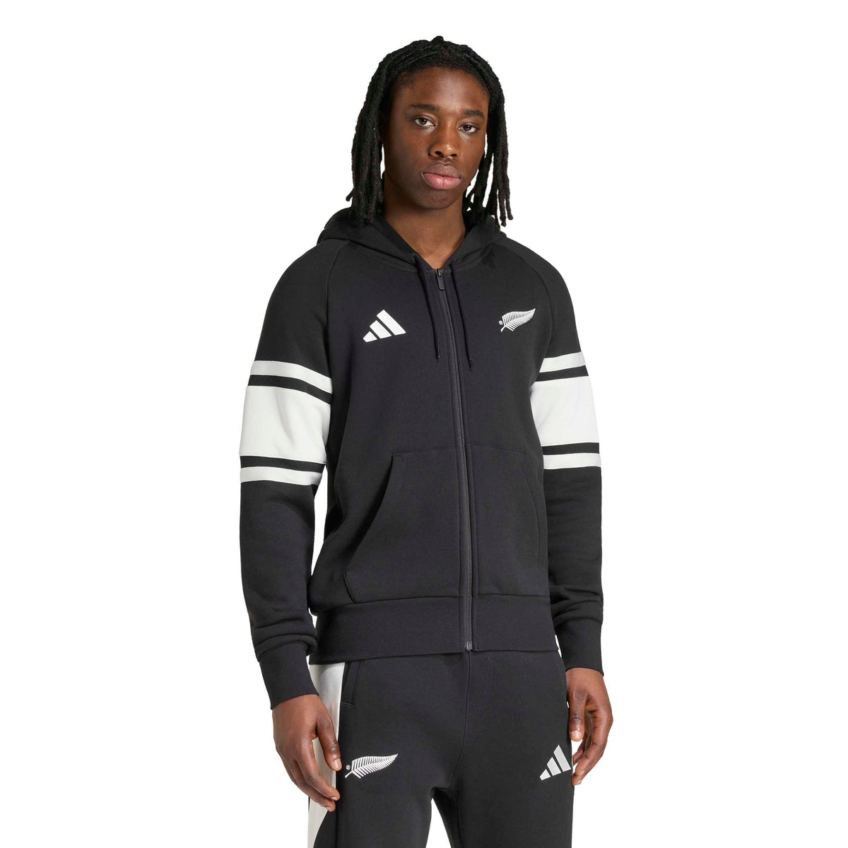 Adidas New Zealand Rugby Leisurewear Full Zip Hoodie