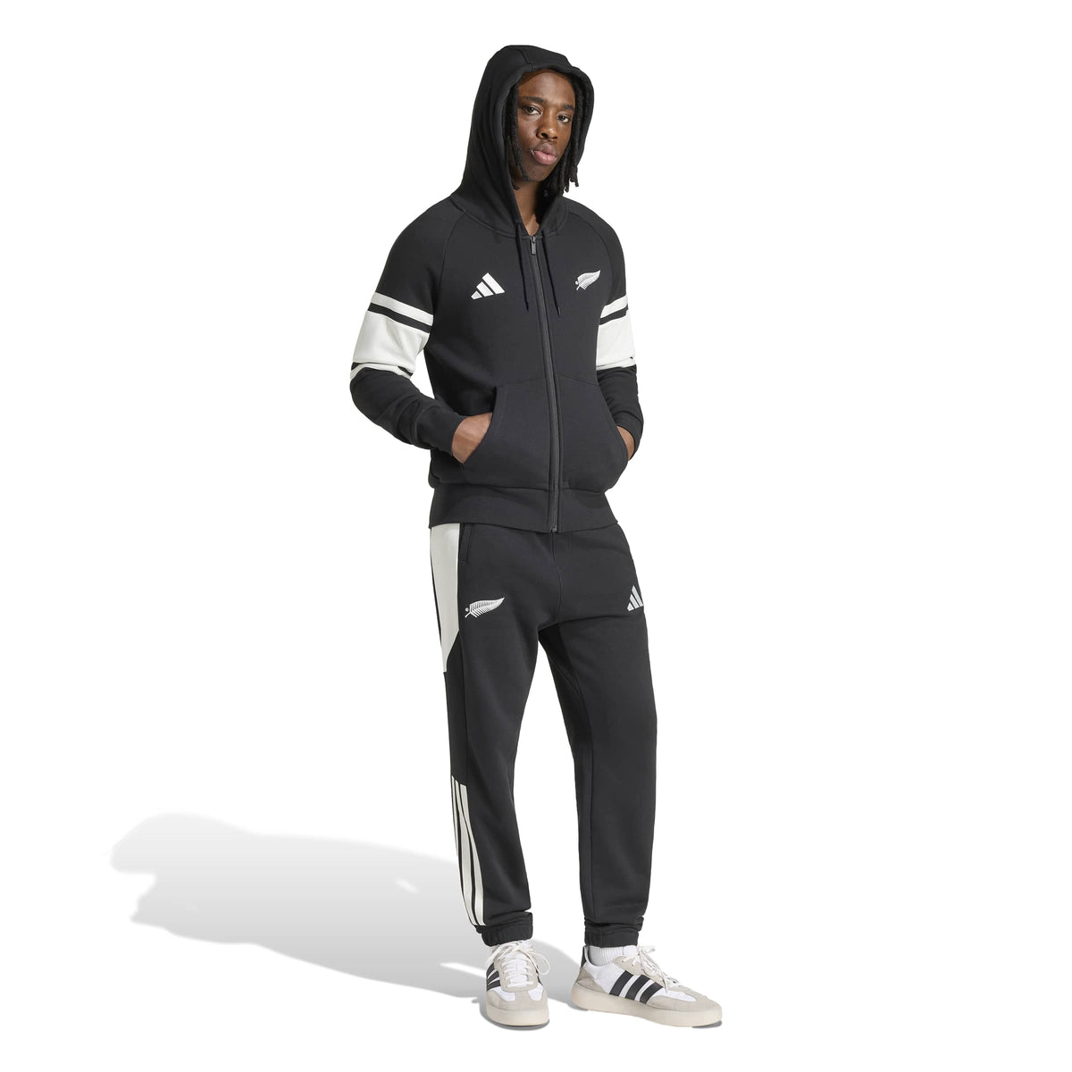 Adidas New Zealand Rugby Leisurewear Full Zip Hoodie