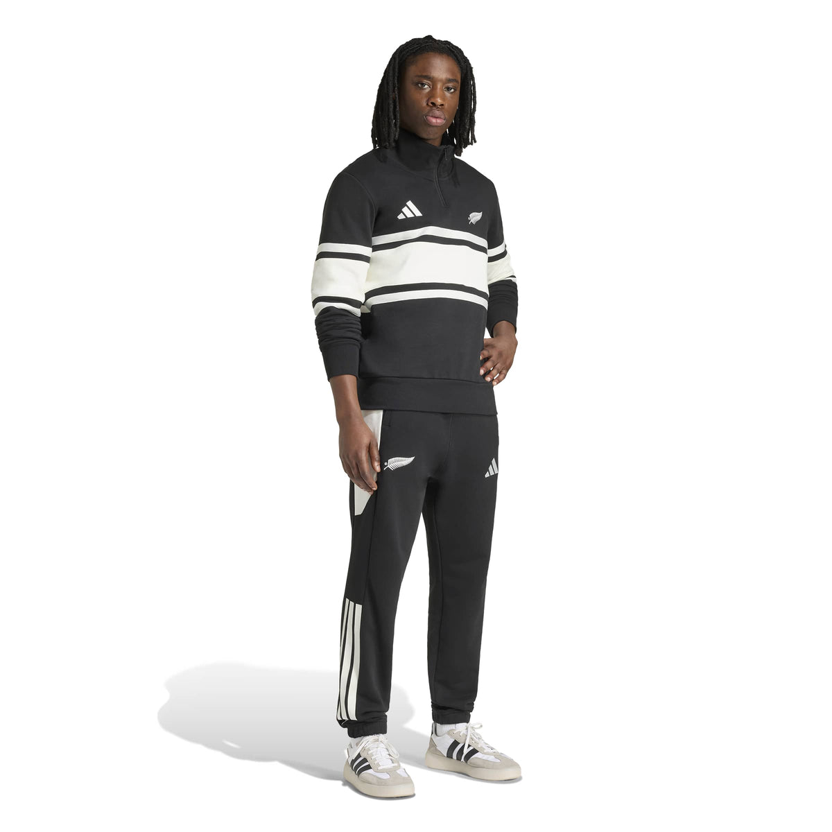 Adidas New Zealand Rugby Leisurewear Quarter Zip Sweatshirt