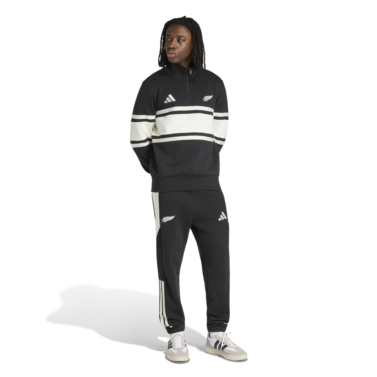 Adidas New Zealand Rugby Leisurewear Quarter Zip Sweatshirt