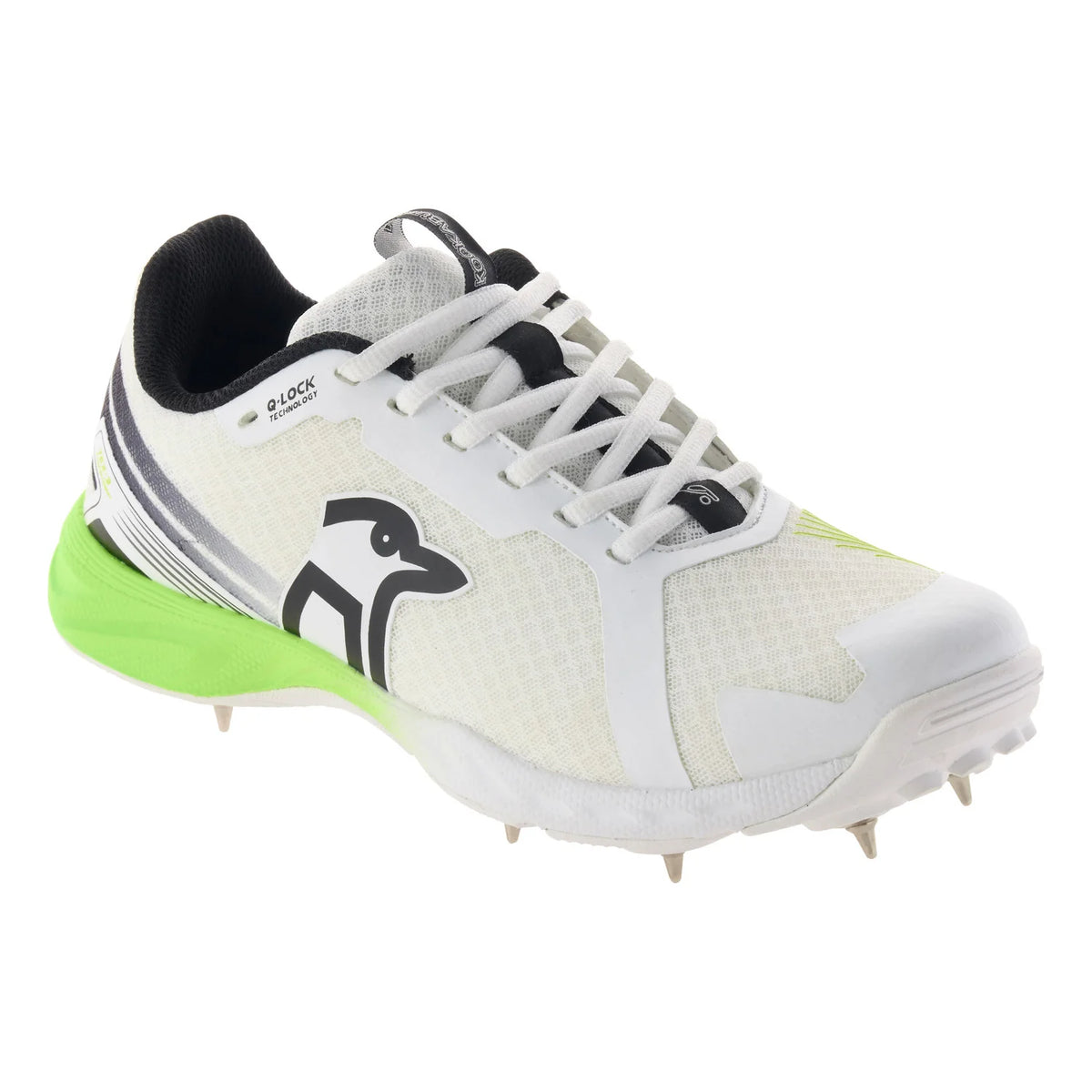 Kookaburra Pro 2.0 Cricket Spikes White Lime