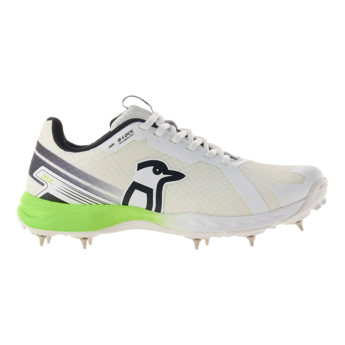 Kookaburra Pro 2.0 Cricket Spikes White Lime