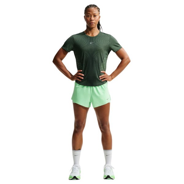 Nike Swift Aero-FIT Short-Sleeve Running Top Black/Light Green Spark
