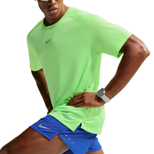 Nike Stride Aero-FIT Short-Sleeve Running Top Volt/Light Silver