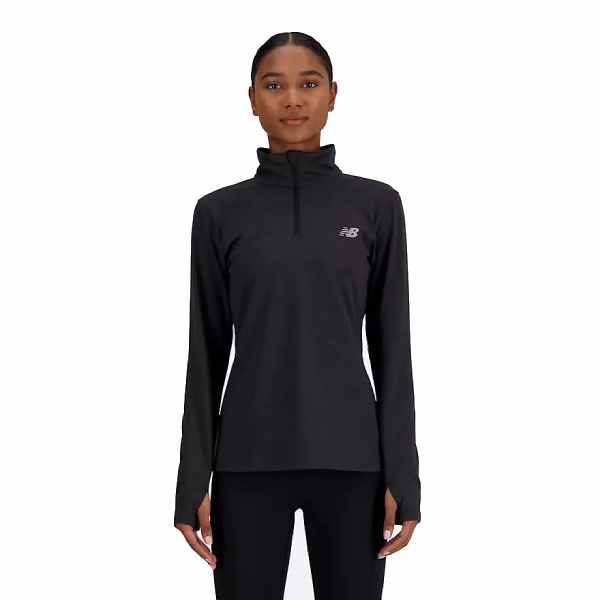 New Balance Sport Essentials Space Dye 1/4 Zip Black