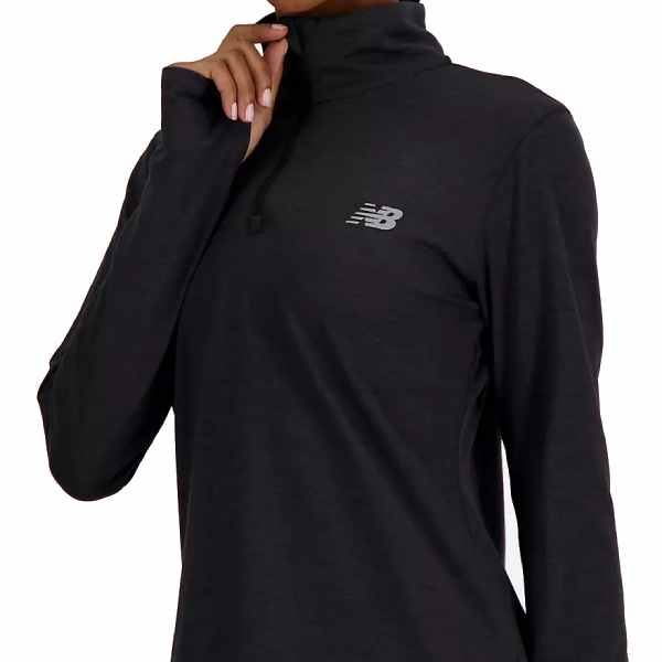 New Balance Sport Essentials Space Dye 1/4 Zip Black