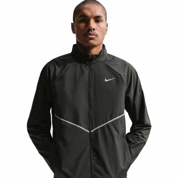 Nike Miler Repel UV Protection Running Jacket Black/Reflective Silver