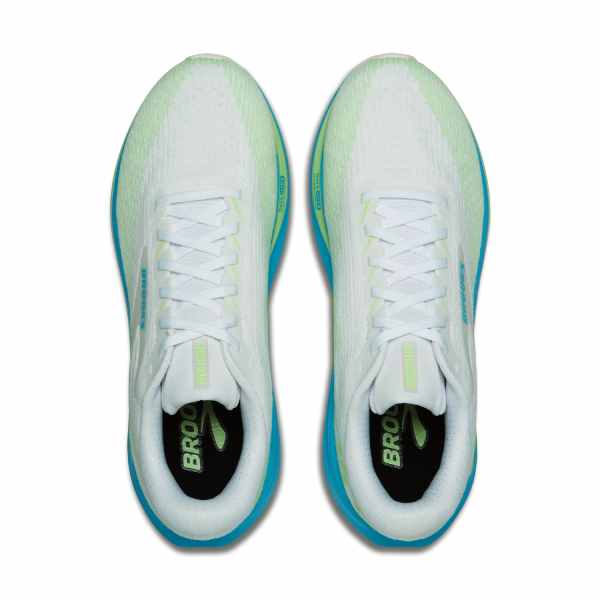 Brooks Ghost Amp White/Blue/Paradise Green